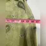 Michael Michael Kors paisley wrap front wide leg jumpsuit in sage green‎ Green Size XS Photo 9