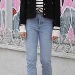 ZARA Textured Patch Pocket Cropped Blazer Jacket XS Photo 5