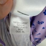 Lands' End  Floral Maxi Dress Size XL Purple V-Neck Soft Stretch Lounge Resort Photo 8