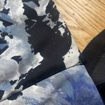 AB Studio Blue Black Floral Sleeveless Sheath Shift Dress Size 2 Work Party Photo 5