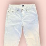 Gap  Women Jeans White 28 Cropped Straight Leg Summer Denim Pants Mid Rise Light Photo 2