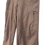 Athleta  Brown Hiking Utility Outdoor Bootcut Zip Ankle Pants Women's Size 10 Photo 2