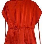 Banana Republic  Chic V-Neck Red Blouse Photo 1