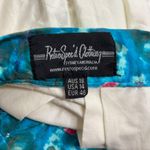 Retro Retrospecd Ocean Print Skirt Size 14 Full Button Front Full Circle Pinup White Photo 4