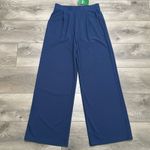 Halara High Waisted Pleated Wide Leg Blue Pants Size Medium Photo 4