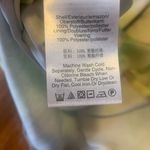 DKNY NWT Blouse Large Pastel Yellow Green Blue Puff Short Sleeve Lightweight Photo 9