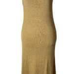 ZARA  Knit Tan Scoop Neck Maxi Slip‎ Lined Tank Dress Size L Photo 0