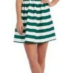 Jodi Kristopher  Stripe Green White Dress Photo 0