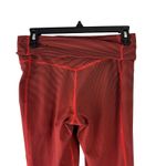 Nike  Women's Size Small Orange Pin Striped Fold Over Waistband‎ Capri Leggings Photo 3