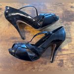 Joey O | Peep Toe Patent Leather High Heels, Size 7 Black Photo 3