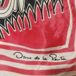 Oscar de la Renta Silk Scarf Twilly Vintage Abstract Red Black Print Japan READ Photo 2