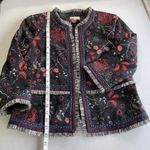 Loft Women's Primavera Strawberry Floral Fringe Open Front Blazer Jacket Size 4 Photo 9