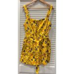 ALC Frank A.L.C. Gilmour Yellow Floral Linen Romper Floral Size 12 NWT Coconut Girl Beach Photo 6