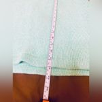 LL Bean Pullover V Neck Sweater 100% Cotton Womens Medium Mint Green Blue Size XL Photo 8