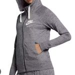 Nike Jacket Gray Women Just Do It Swoosh Full Zip Hoodie 883729 091 Size Large Photo 11