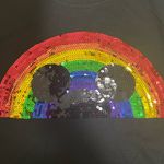 Disney NWT Rainbow Collection Mickey Mouse Sequined Pride Tank Top S Photo 7