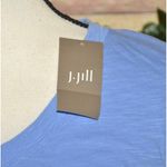NWT J Jill Elliptical Slub Tee Shirt Ladies S Blue Short Sleeve V Photo 2