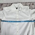 J.Crew ‎ Ruffle-hem shirt-dress in cotton poplin White XXS BR461 Photo 7