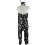 Madewell Black Printed Sleeveless Halter Neck Belted Wrap Romper Jumpsuit Size S Photo 1