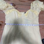 Valla Light Yellow Flutter Sleeve Midi Dress Size L Photo 5