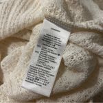 Madewell NWT  Vintage Ivory Crochet-Knit V-Neck Sweater Tee Shirt Size Large Photo 6