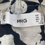 Mango  Black And White Floral Print Halterneck Swing Lightweight Dress Size 10 Photo 13