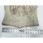 Jack Daniel's  Old No 7 Leather Women Crop Top Medium Motorcycle Fringe Biker Photo 8