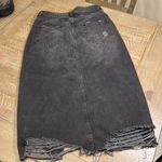 ZARA  denim maxi  skirt gray/black size S Photo 6