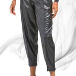 Shinestar Black Faux Leather Pants Size M Women's Pull On Pockets Photo 1