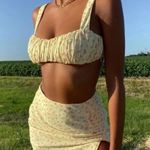 Princess Polly  Floral Yellow Crop Bra Top Size 2 Photo 1