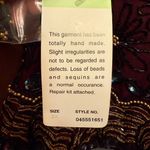 Adrianna Papell  Black Beaded Silk Burgundy Holiday Formal Lined Top Blouse 2X Photo 6