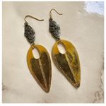 Devin Leigh 18k Gold Plated Hammered and Gun Metal Earrings Photo 8