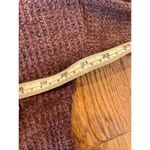 Three Dots  purple waffled puff sleeve funnel neck sweater Photo 6