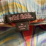 Wild Fable Blue Orange Faux Wrap Mini Skirt Size XL Summer Fun Beach Chill Sun Photo 3