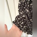 Wishlist Long Sleeve Black Floral Boho Flowy Dress Size Medium/Large Photo 2