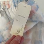 Japna NWT Light Blue & White Tie Dye High Rise Midi Lined Skirt Photo 9