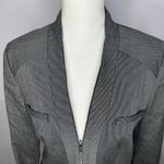 Etcetera  NWT Black / Dark Gray Regent Blazer Zipper Detail Women's Size 2 / XS Photo 3