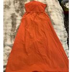 Cupshe NWT! Orange Strapless Open Back Tie Beach Coverup Midi Dress Size Medium Photo 0