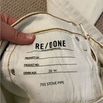 RE/DONE  70s Stove Pipe Ultra High Rise Straight Ankle Jeans Bleach White size 26 Photo 8