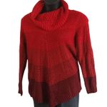 Apt. 9  Women's Ombre Knit Cowl Neck Sweater - Red Burgundy - Size Medium NWOT Photo 3