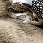 MICHAEL DAWKINS Starry Night Sterling Silver Mother of Pearl Doublet Ring 6 Photo 9