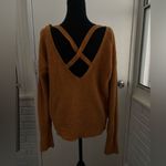 Maeve  by Anthropologie Cross Back Sweater large‎ workwear holiday layered boho Photo 2