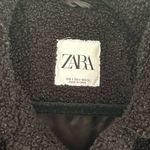 ZARA  Black Shearling Teddy Fleece Jacket Photo 2