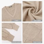 NWT BTFBM Casual V Neck Ribbed Knitted Shirts Loose Balloon Sleeve Top Size M Size M Photo 4