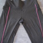 PINK - Victoria's Secret Victoria's Secret PINK Ultimate Black Mesh Leggings XS High‎ Rise Hot Pink Logo Photo 2