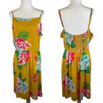 Old Navy  Womens Floral Sundress Sz XXL‎ Yellow Sleeveless Summer Tropical Beachy Photo 2