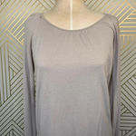 Reiss  Beige Jersey Long Sleeve Draped Back Dress‎ Photo 1