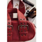 Free People  Say Yes Bag Oxblood Red Leather NWT Y2K Purse Pouchette Charm Bag Photo 6