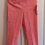Peck & Peck Women's Petite Capris 10P Red White Tummy Control Photo 0