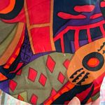 Vintage Stunt Collections Sleeveless Silk Abstract Guitar Oversized Blouse Red Size M Photo 13